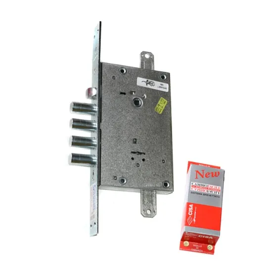 Lock with 5 keys, chrome